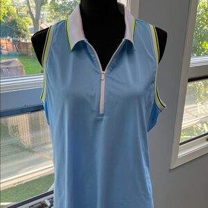 Jofit Light Blue Tank Top with Neon Accents XXL
